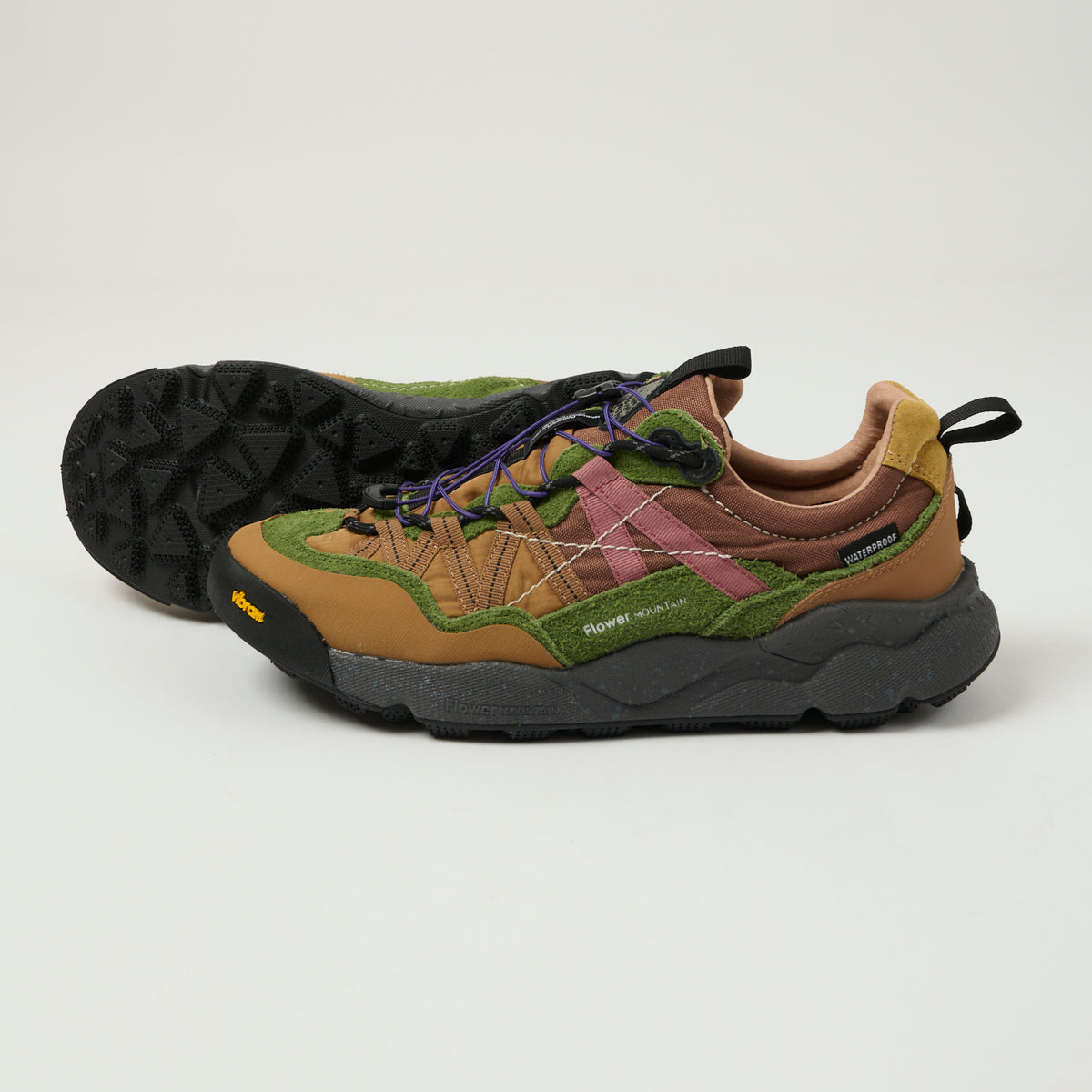 Flower Mountain Iwano 2 Man 'Suede/Nylon Sneaker - Taupe/Kaky/Rust