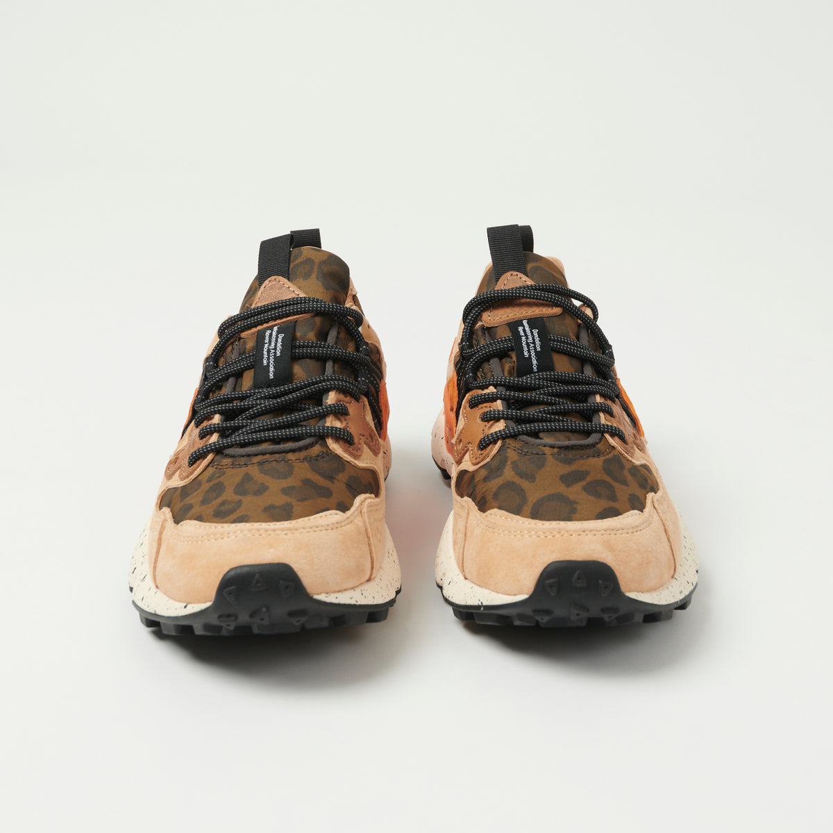Flower Mountain Yamano 3 Suede/Nylon/Animal Sneaker - Beige/Brown