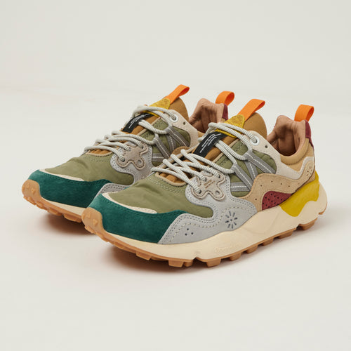 Flower Mountain Yamano 3 Suede/Nylon Sneaker - Dark Petrol/Light Grey/Mud