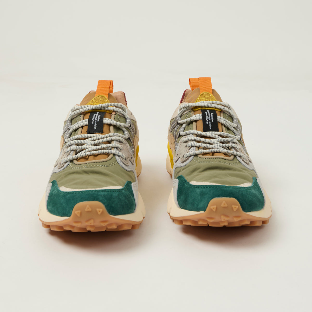 Flower Mountain Yamano 3 Suede/Nylon Sneaker - Dark Petrol/Light Grey/Mud
