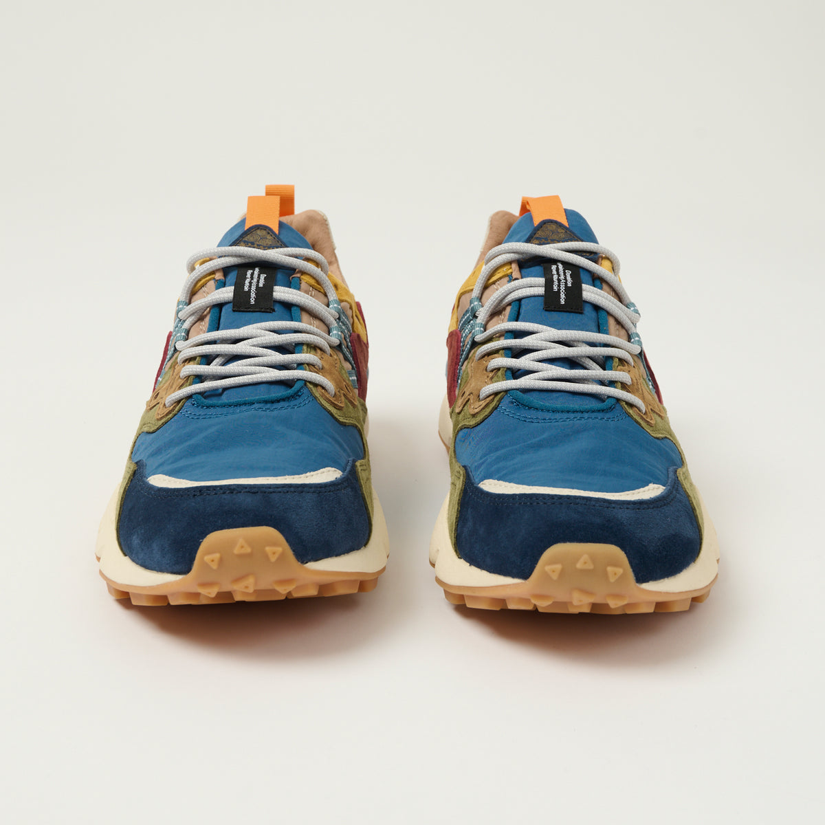 Flower Mountain Yamano 3 Suede/Nylon Sneaker - Blue/Army Green