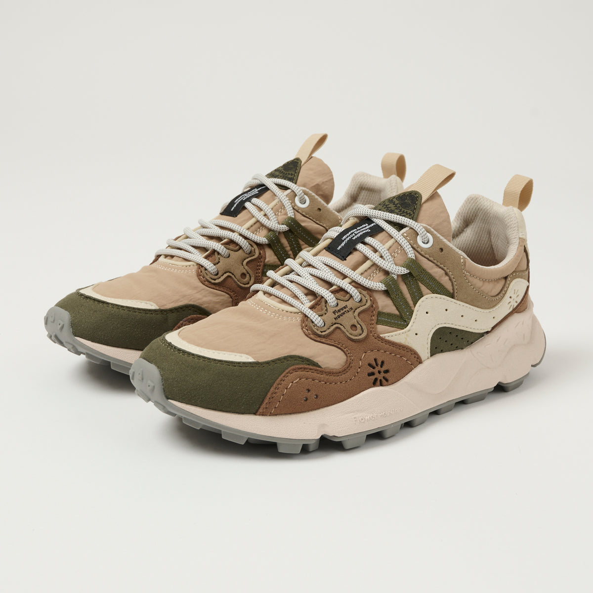 Flower Mountain Yamano 3 'Kaiso' Eco Suede Sneaker - Dark Grey/Sand