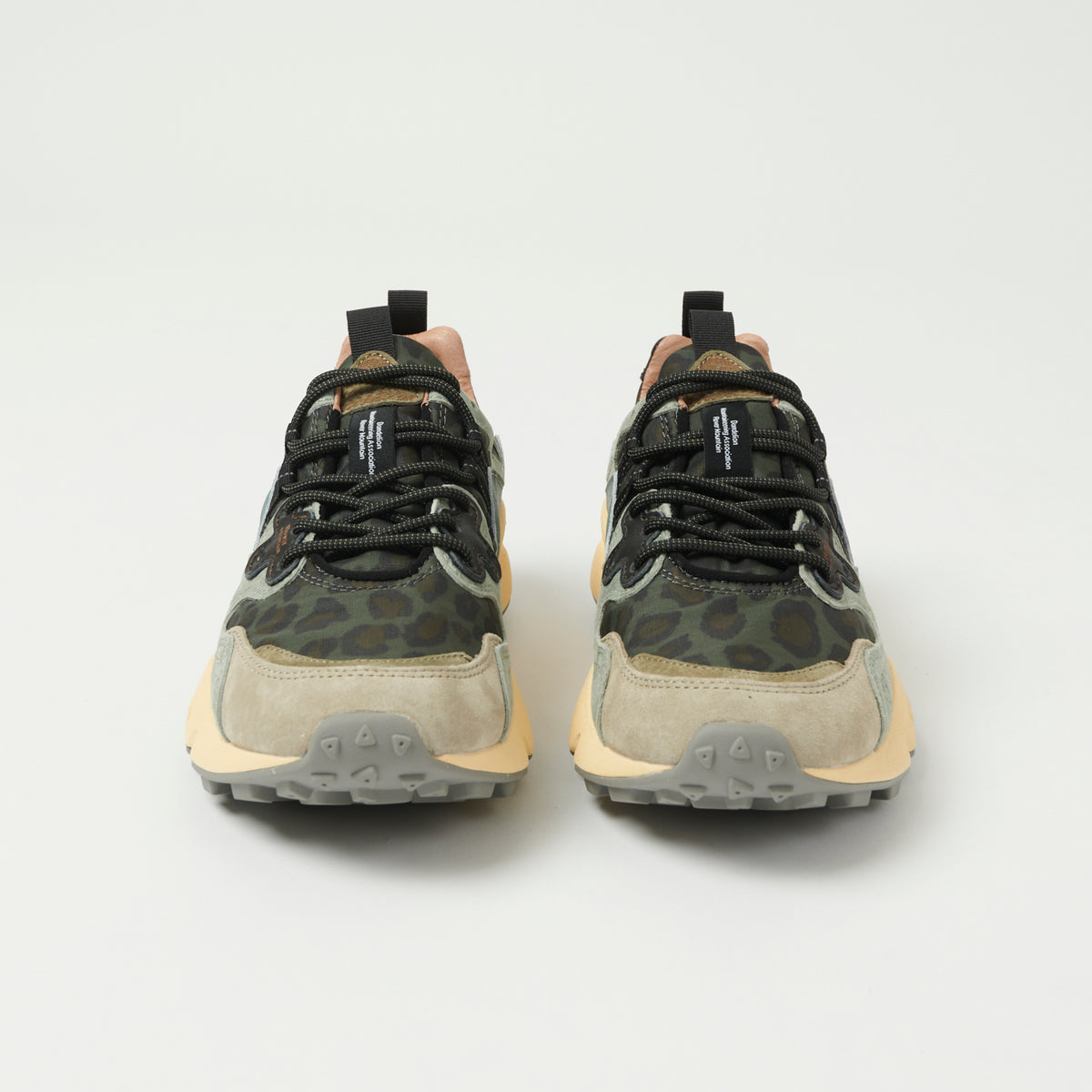 Flower Mountain Yamano 3 Suede/Nylon Sneaker - Anthracite/Green