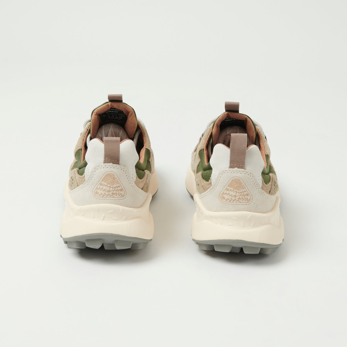 Flower Mountain Yamano 3 Suede/Nylon Sneaker - Off White/Military/Green