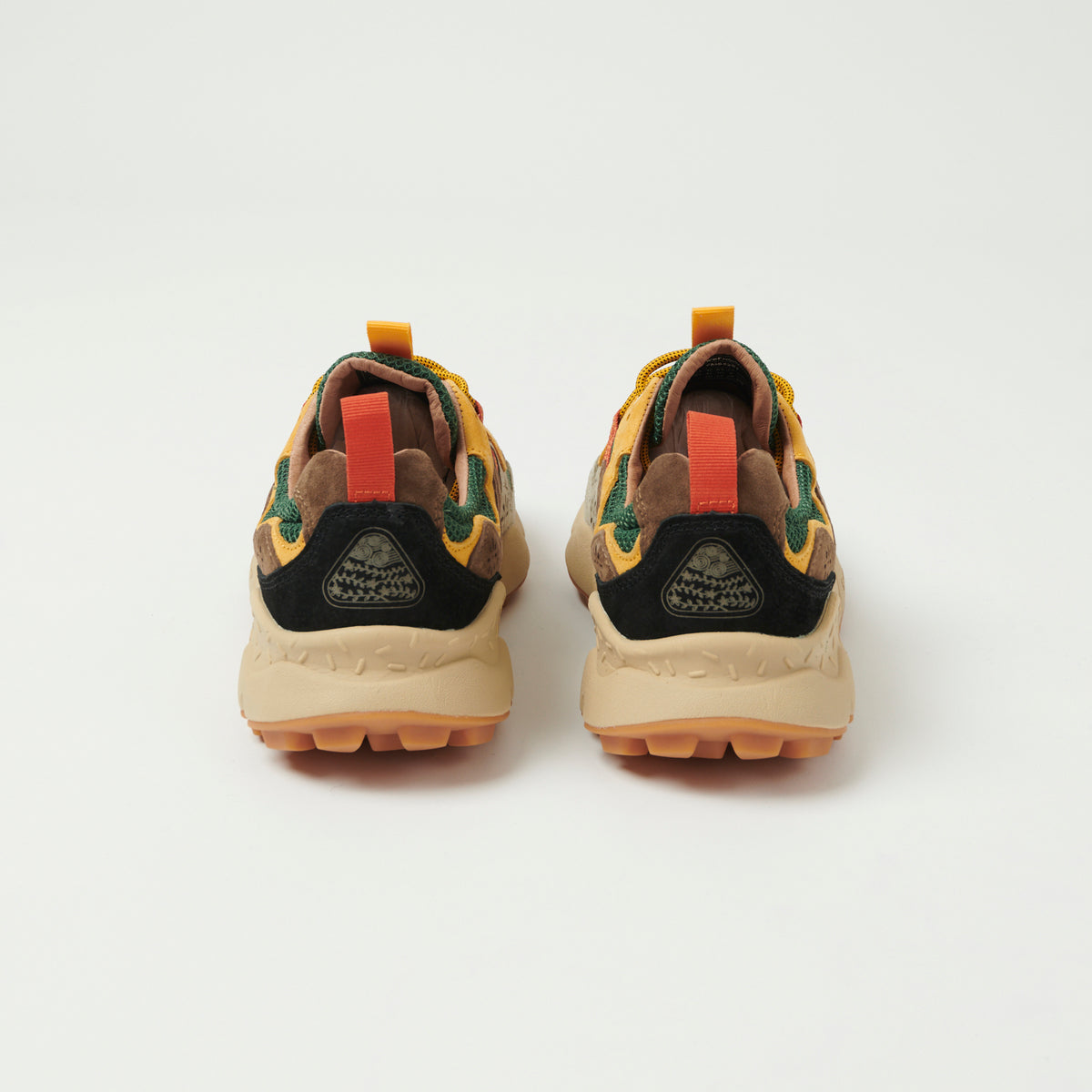 Flower Mountain Yamano 3 Suede/Nylon Sneaker - Taupe/Green/Ocra