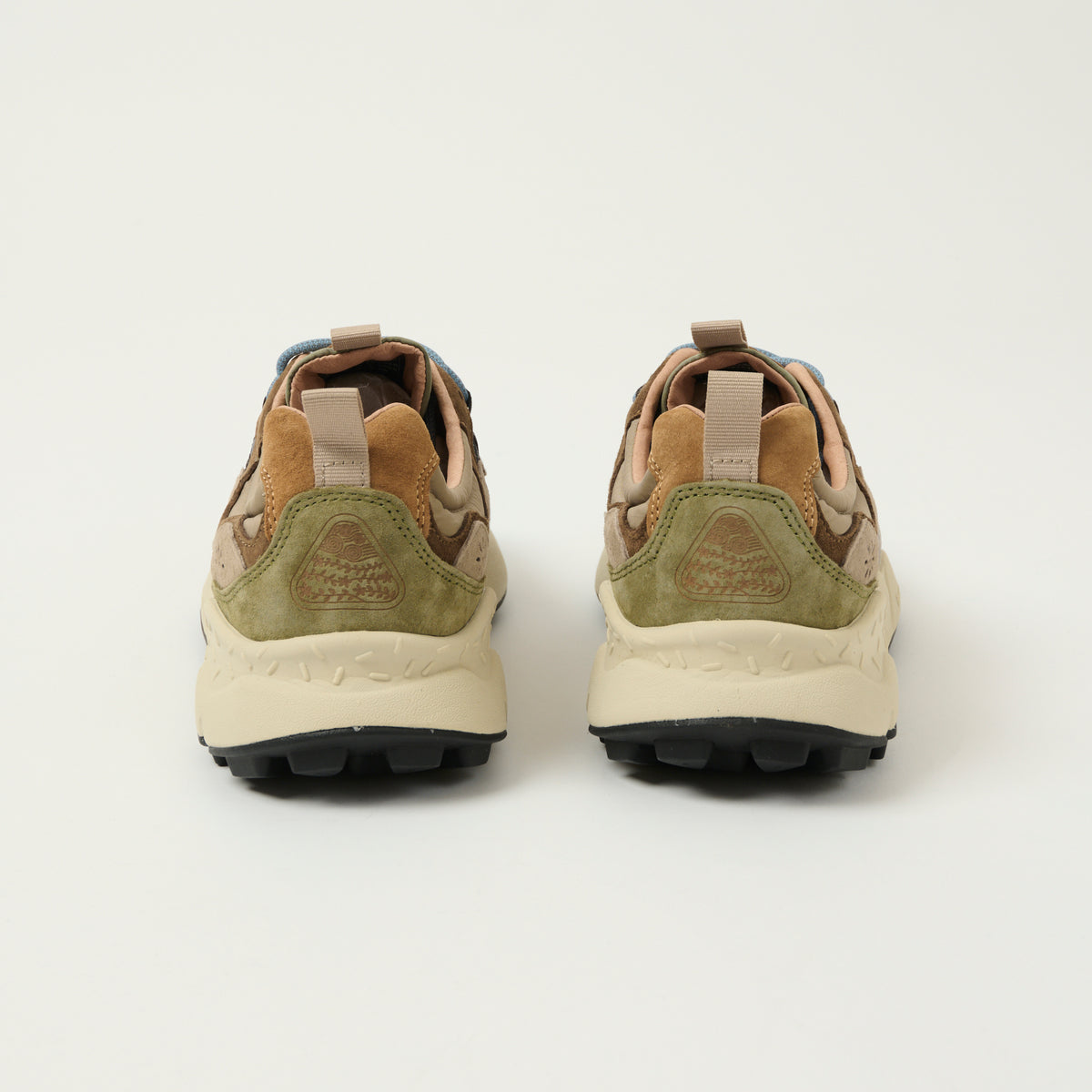 Flower Mountain Yamano 3 Man Suede/Nylon Sneaker - Military/Grey/Light Brown