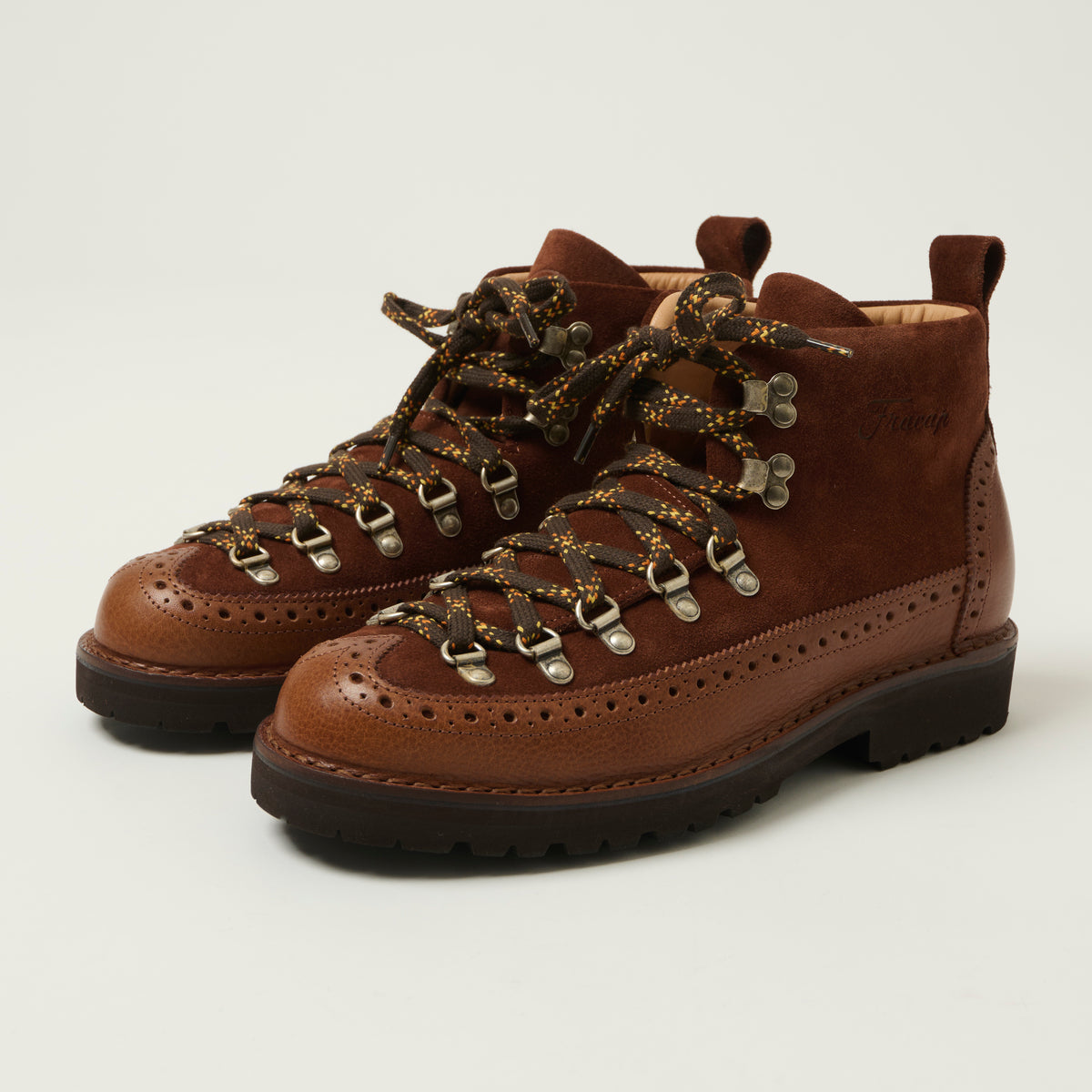 Fracap Magnifico M130 Wing Tip Suede Boots - Brown