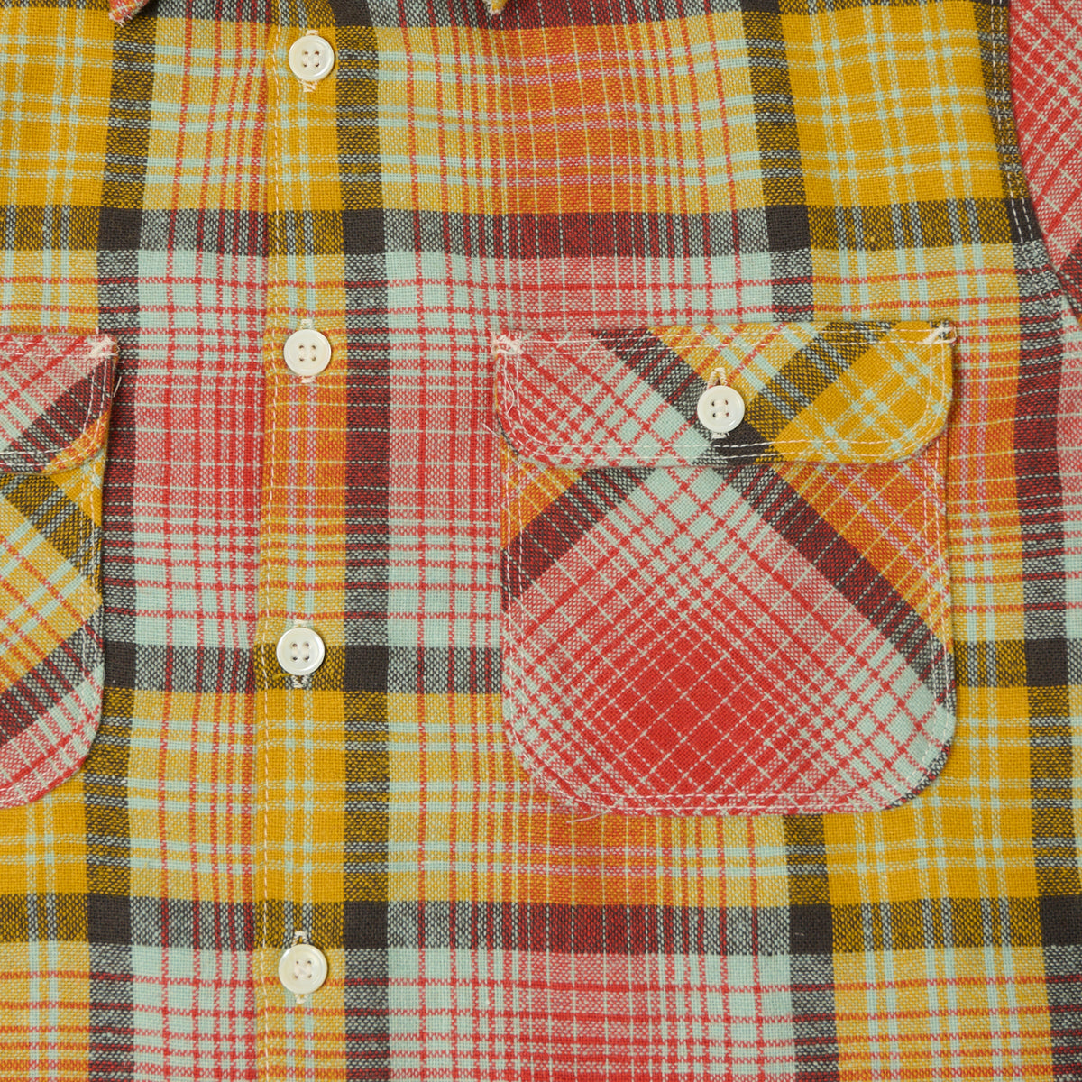 Freenote Cloth 'Benson' Palomar Wool Plaid Shirt - Yellow