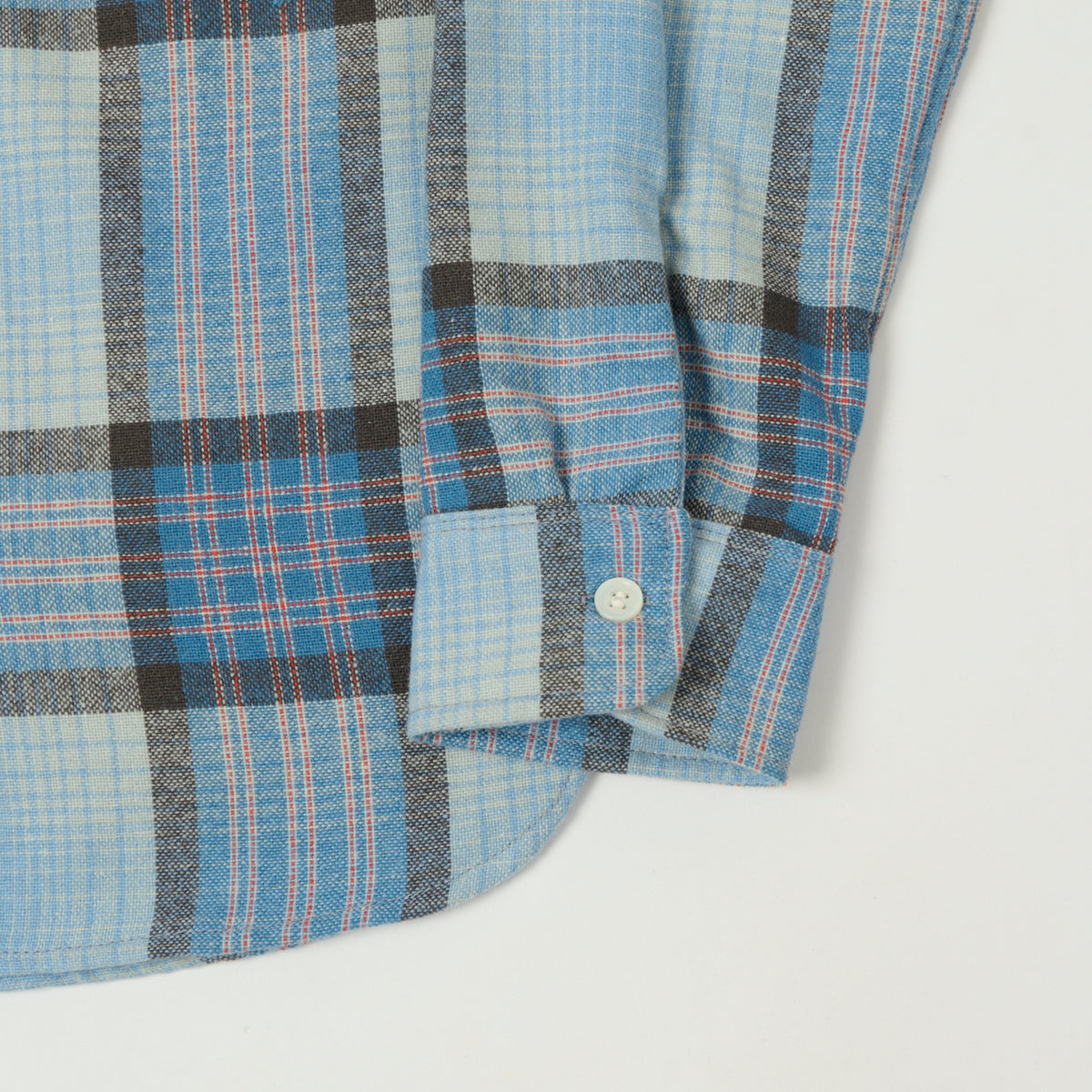Freenote Cloth 'Benson' Concord Wool Plaid Shirt - Blue