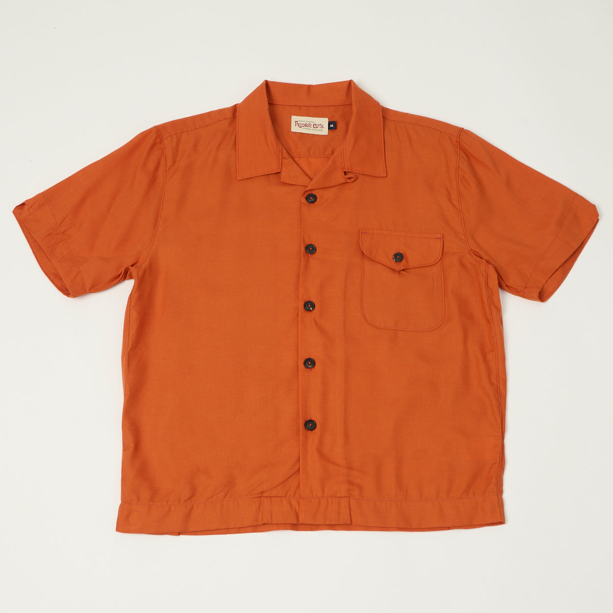 Freenote Cloth 'Jove' Short Sleeve Shirt - Orange