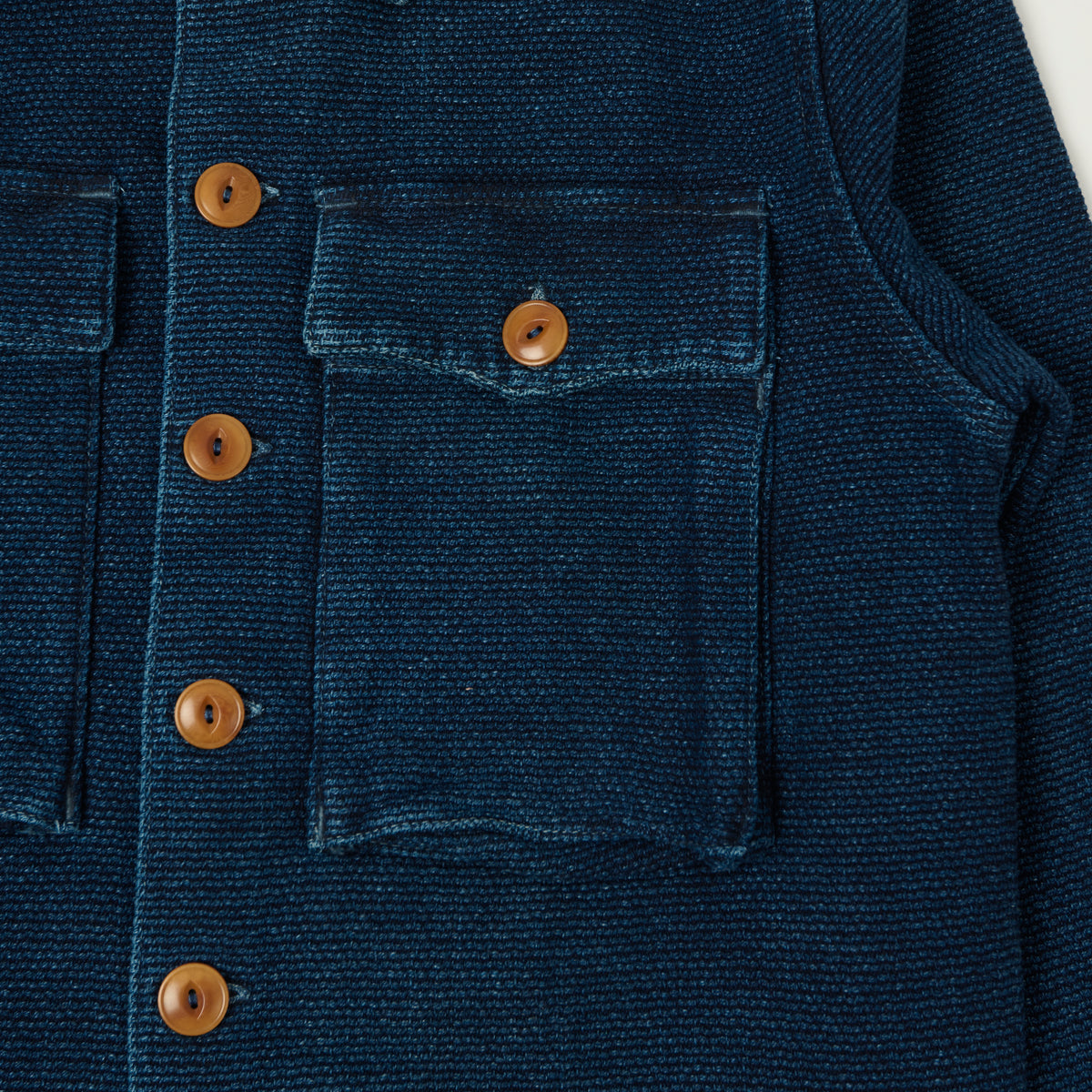Freenote Cloth 'Midway' Indigo Sashiko Jacket - Rinsed