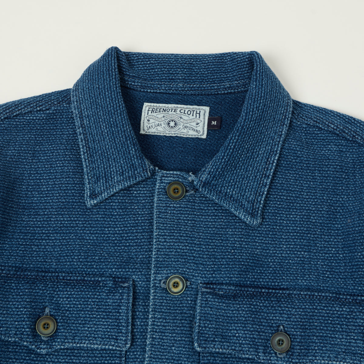 Freenote Cloth 'Midway' Indigo Sashiko Jacket - Two Year Wash