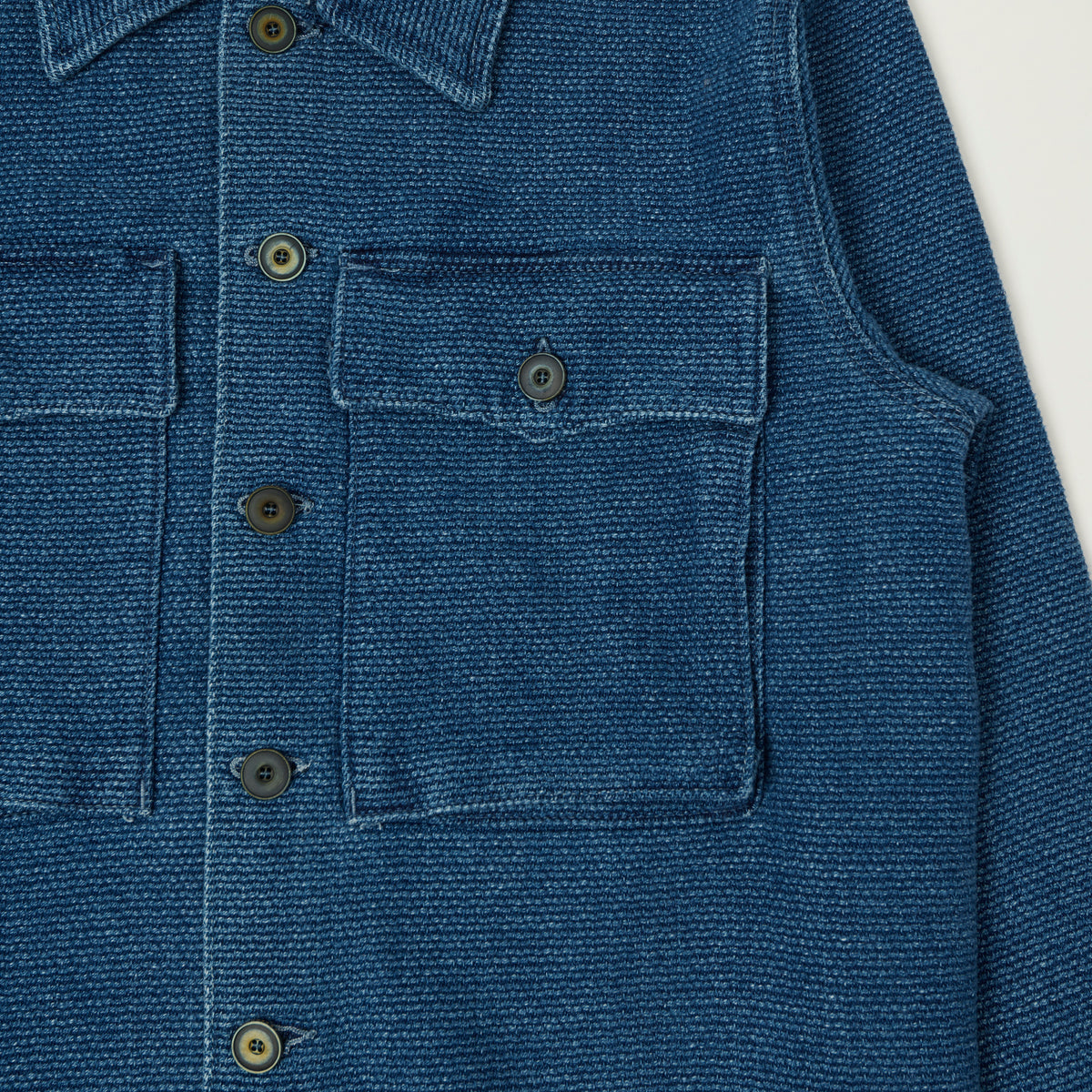 Freenote Cloth 'Midway' Indigo Sashiko Jacket - Two Year Wash