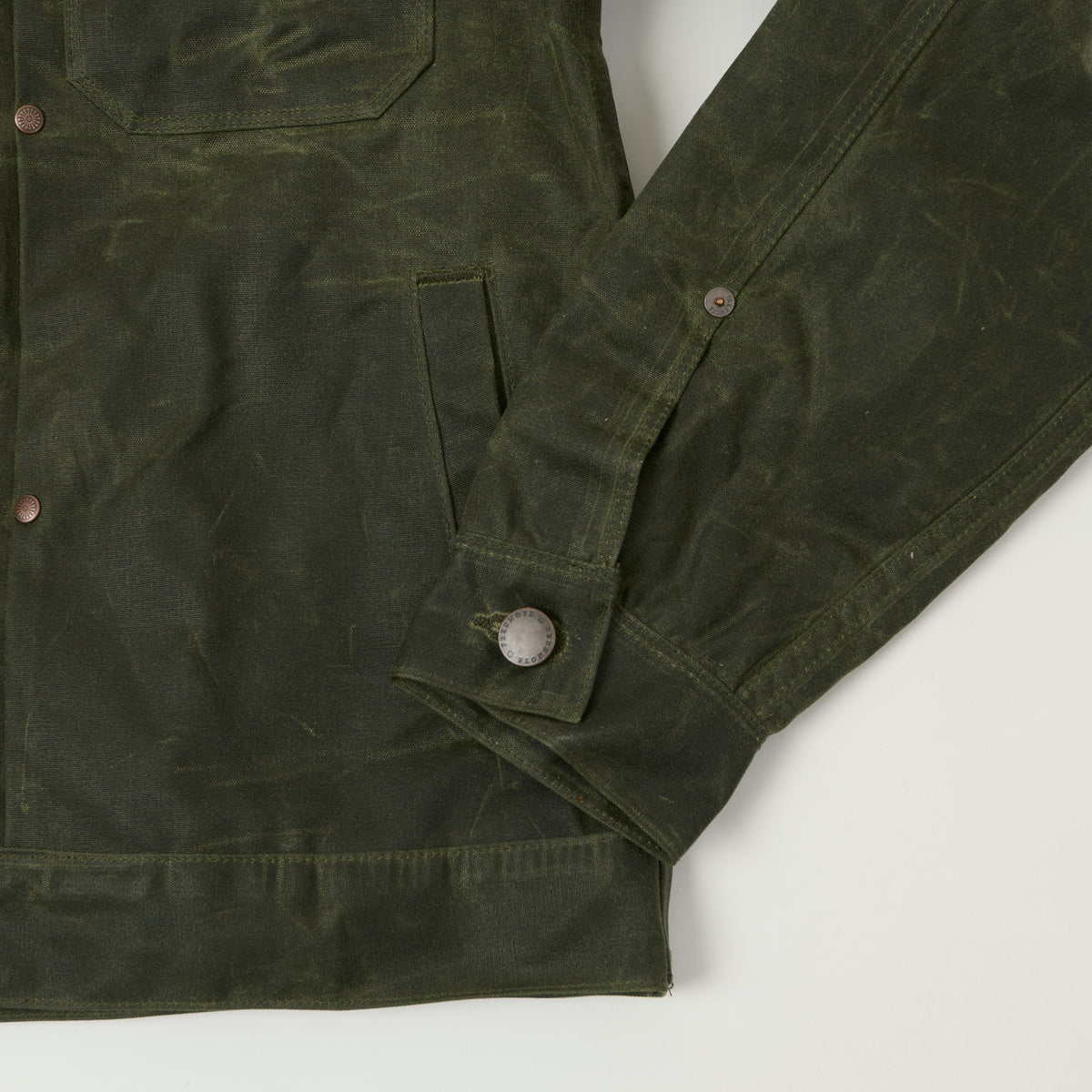 Freenote Cloth 'Riders' Waxed Canvas Jacket - Olive