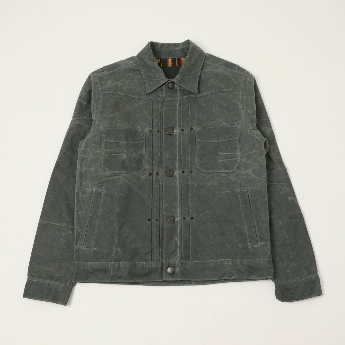 Freenote Cloth 'Riders' Waxed Canvas Jacket - Charcoal