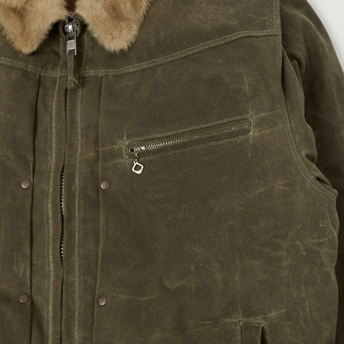 Freenote Cloth Shearling Lined Wax Canvas Jacket - Tobacco