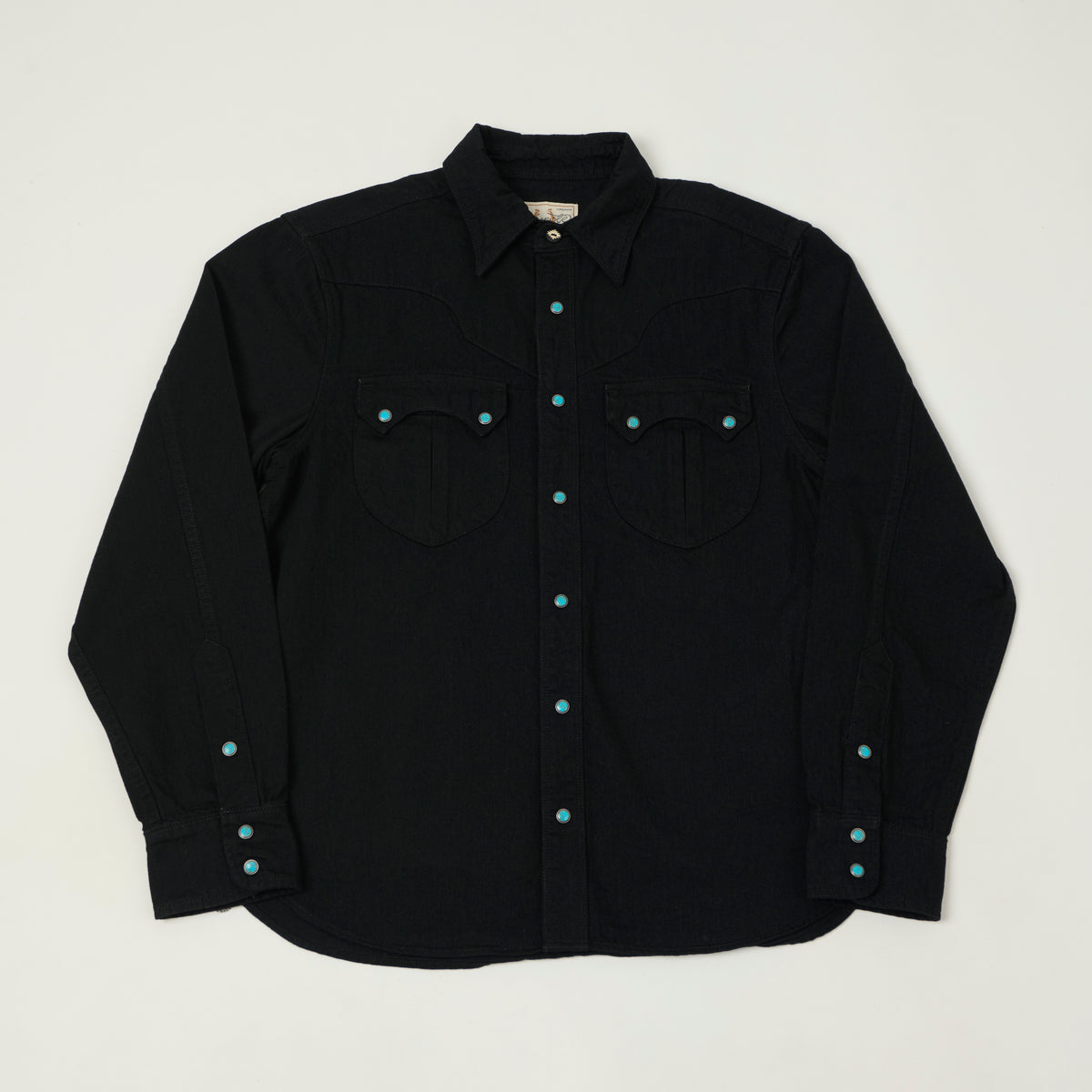 Freenote Cloth 'Sinclair' Denim Western Shirt - Black