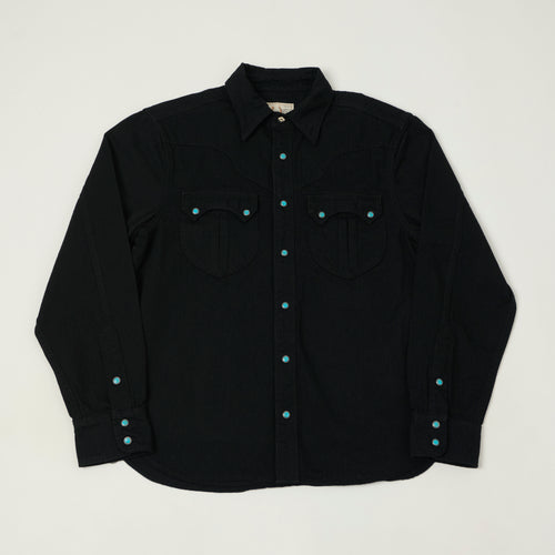 Freenote Cloth 'Sinclair' Denim Western Shirt - Black