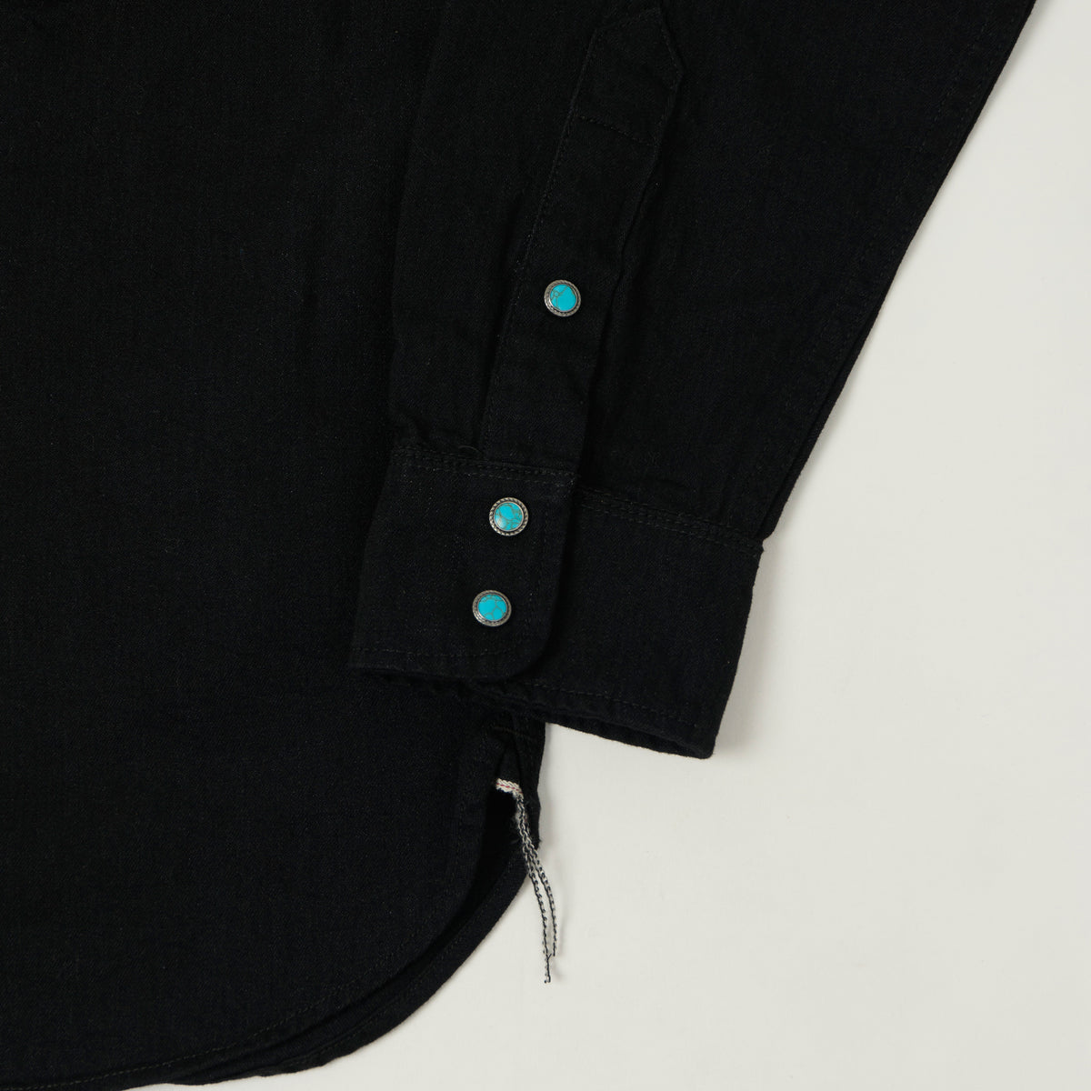 Freenote Cloth 'Sinclair' Denim Western Shirt - Black