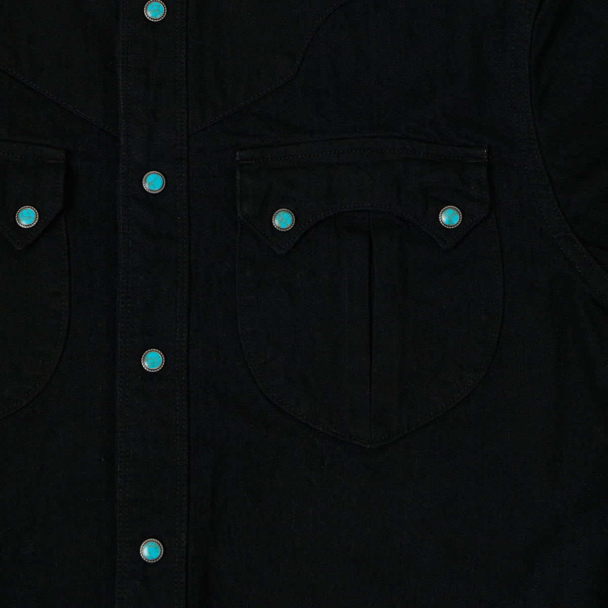 Freenote Cloth 'Sinclair' Denim Western Shirt - Black