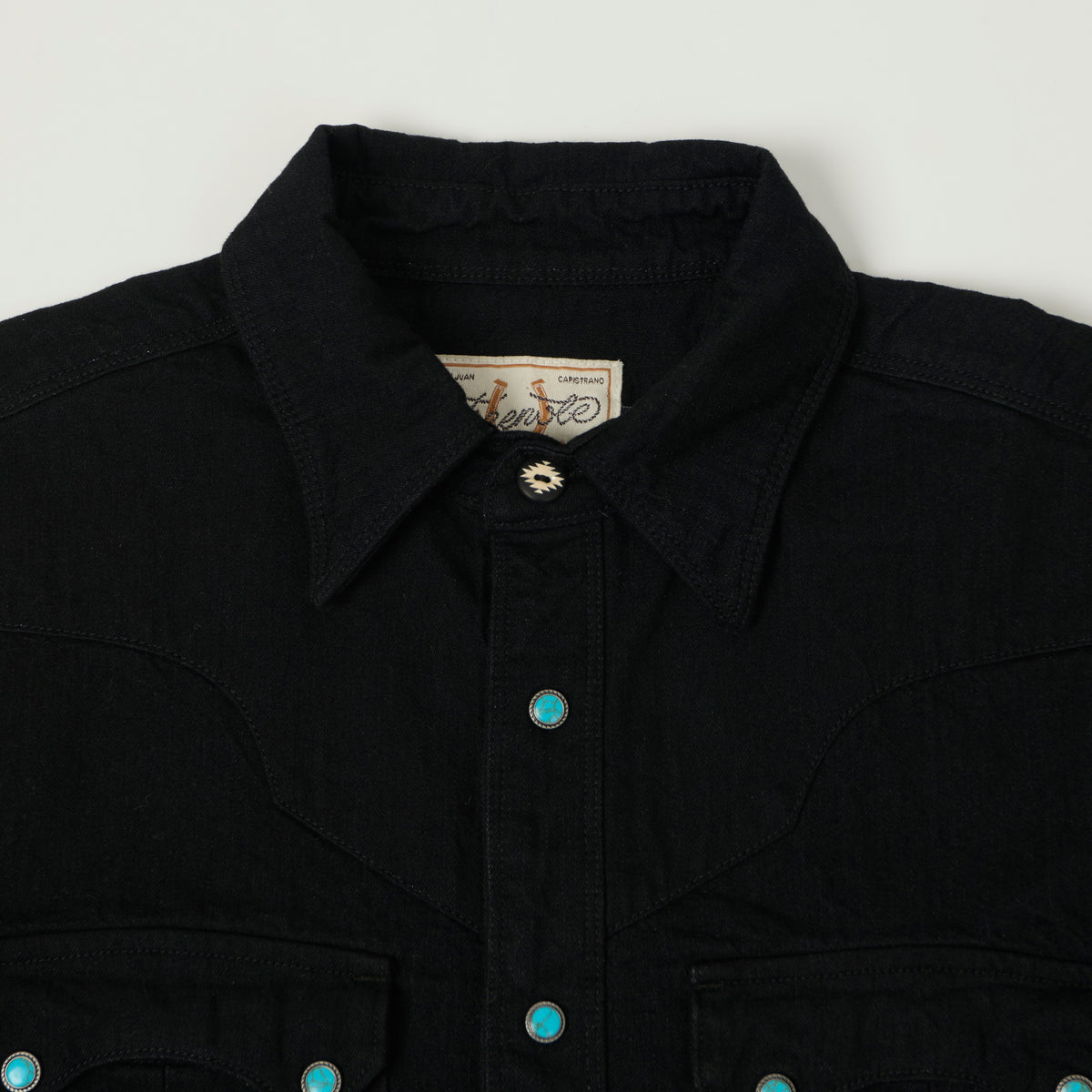 Freenote Cloth 'Sinclair' Denim Western Shirt - Black