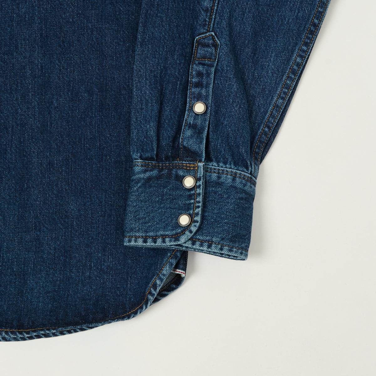 Freenote Cloth 'Modern' 11oz Denim Western Shirt - Stone Wash