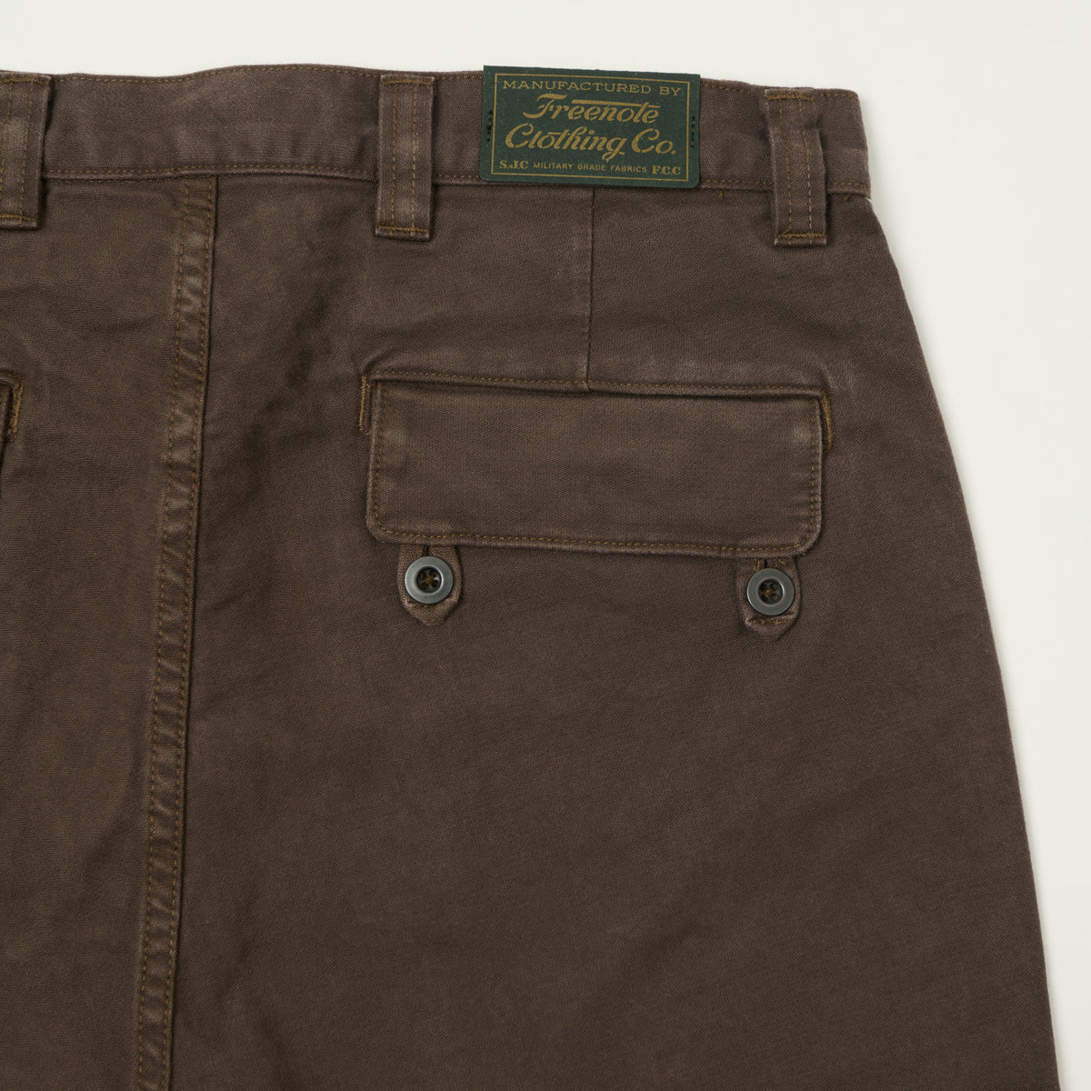 Freenote Cloth 'Vagabond' Fatigue Short - Bark