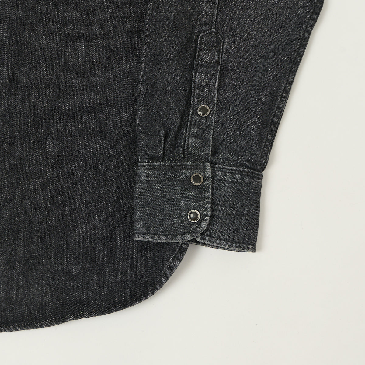Freenote Cloth 'Modern' 11oz Denim Western Shirt - Black Stone Wash