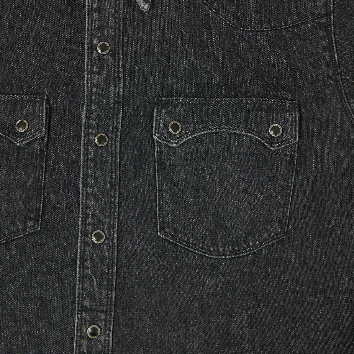 Freenote Cloth 'Modern' 11oz Denim Western Shirt - Black Stone Wash
