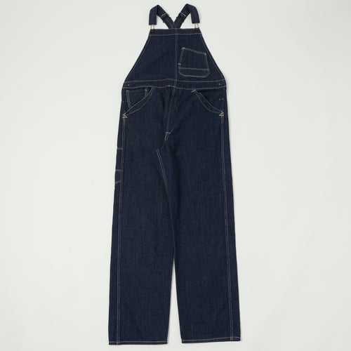 Freewheelers & Co Union Special Overalls 'Silver Hammer' Bib Denim Overall - Rinsed