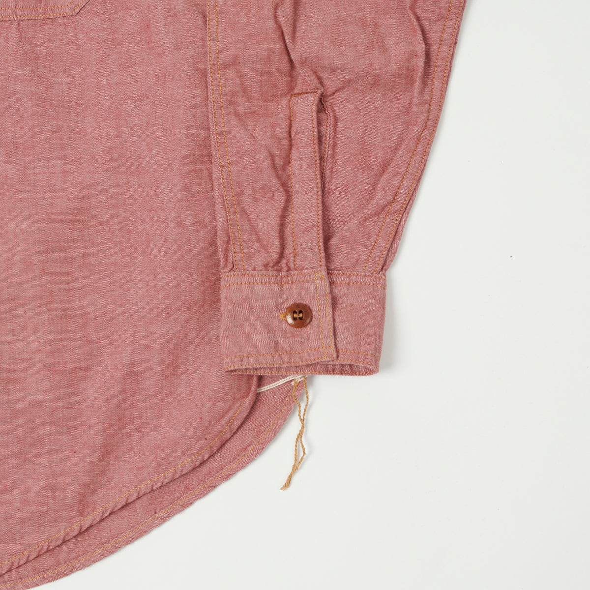 Freewheelers & Co Great Lakes 'Skid Row' Chambray Shirt - Red Chambray