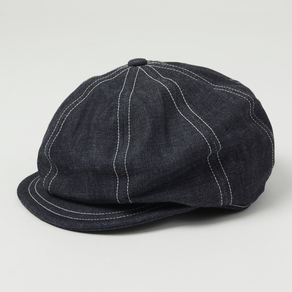 Freewheelers & Co Union Special Overalls 'Jam Buster' Denim Flat Cap - Indigo