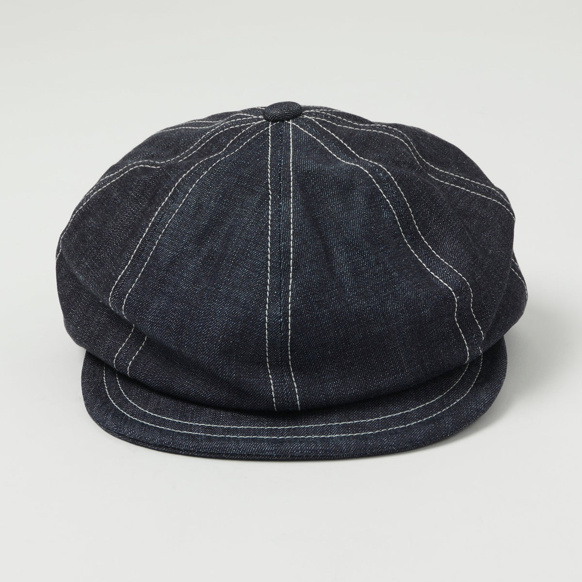 Freewheelers & Co Union Special Overalls 'Jam Buster' Denim Flat Cap - Indigo
