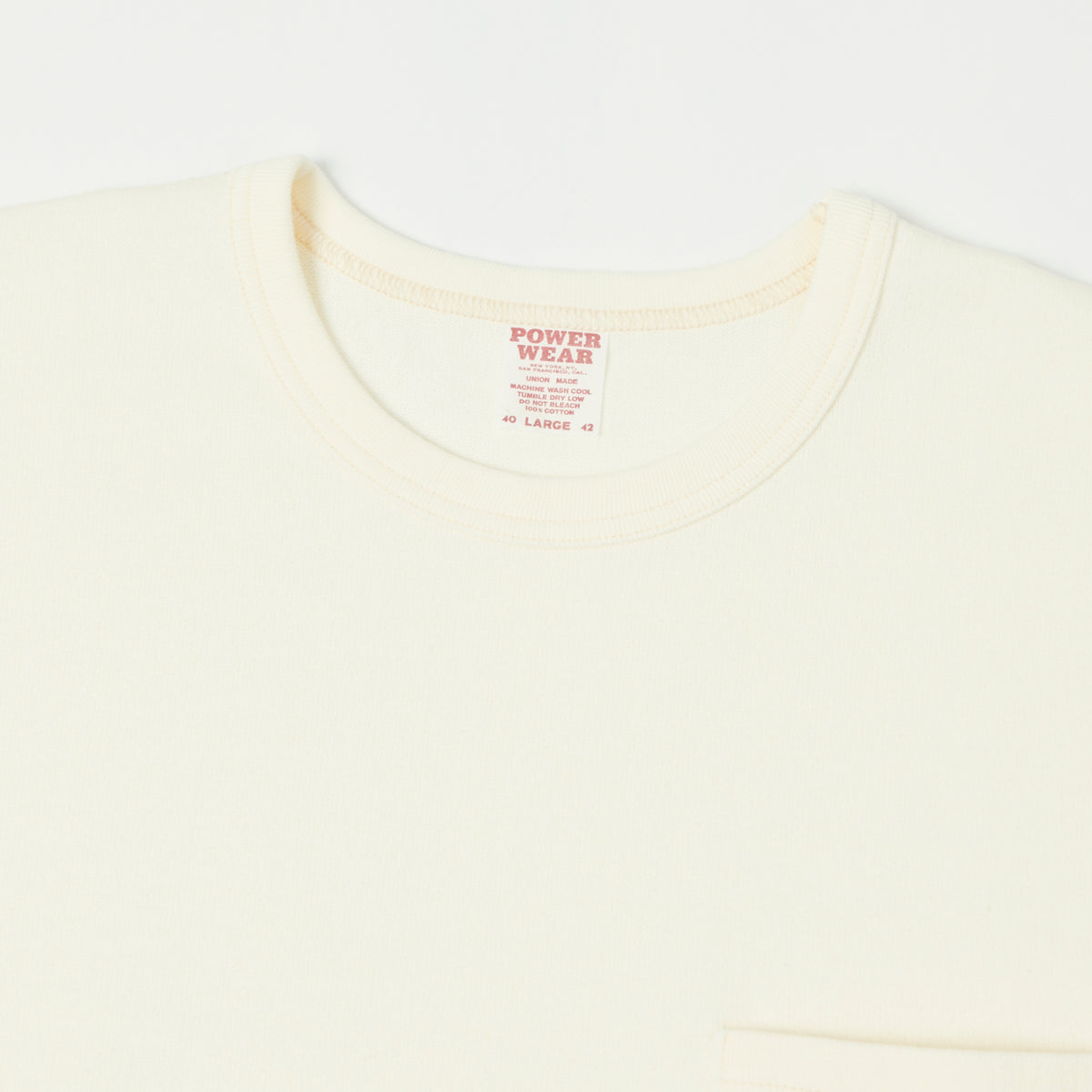 Freewheelers & Co Power Wear Short Sleeve Pocket Tee - Off White