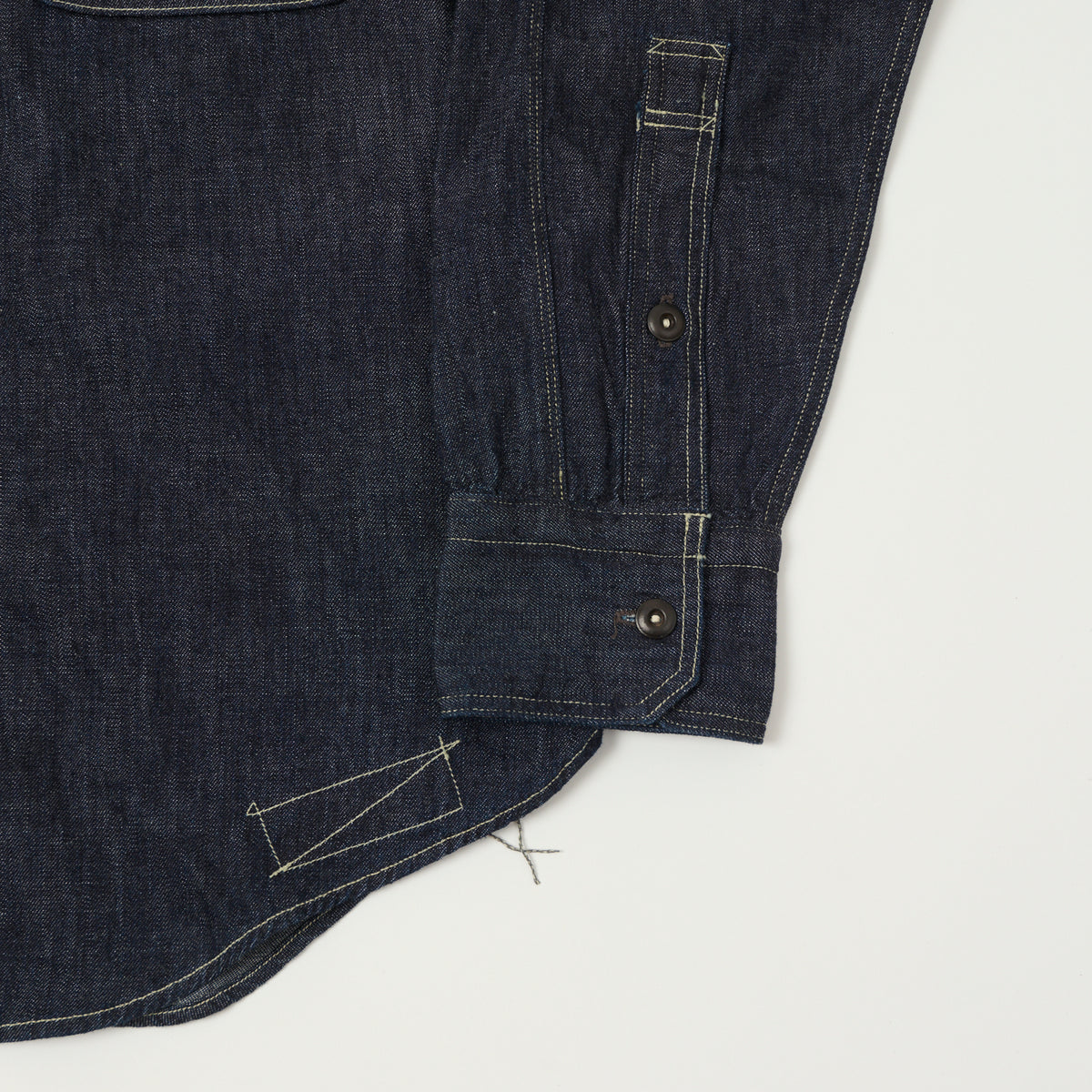 Freewheelers & Co Union Special Overalls 'Diamond Cracker' 8oz Denim Work Shirt - Indigo