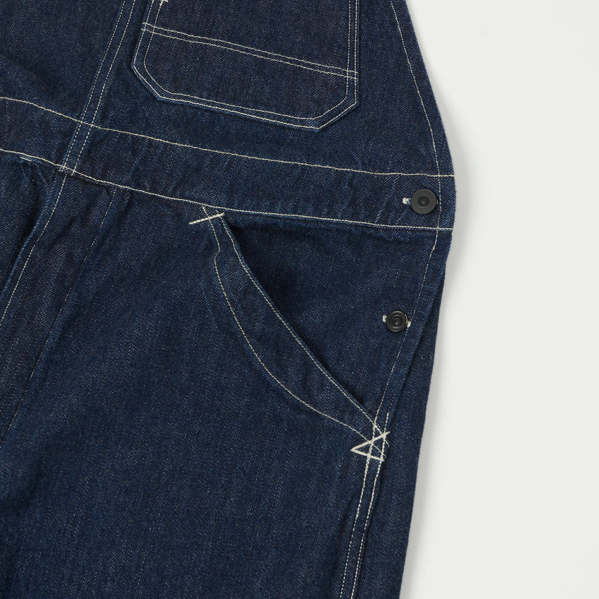 Freewheelers & Co Union Special Overalls 'Silver Hammer' Bib Denim Overall - Rinsed
