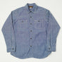 Freewheelers & Co Union Special Overalls 'Neal' Chambray Shirt - Indigo