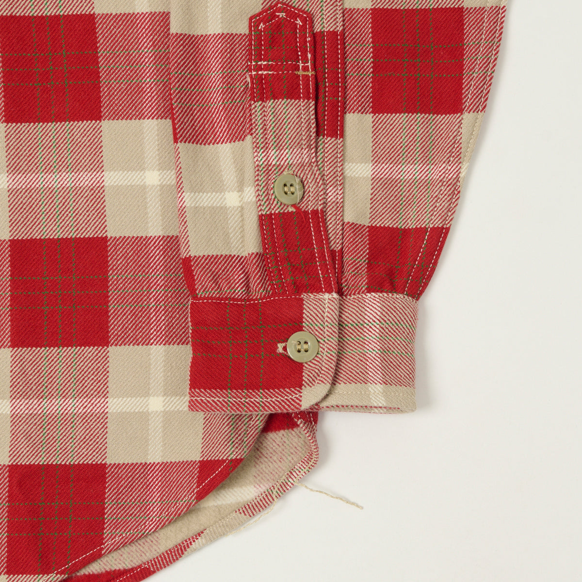 Freewheelers & Co Motor Psyclone 'Nomad' Plaid Work Shirt - Orange Red/Grey