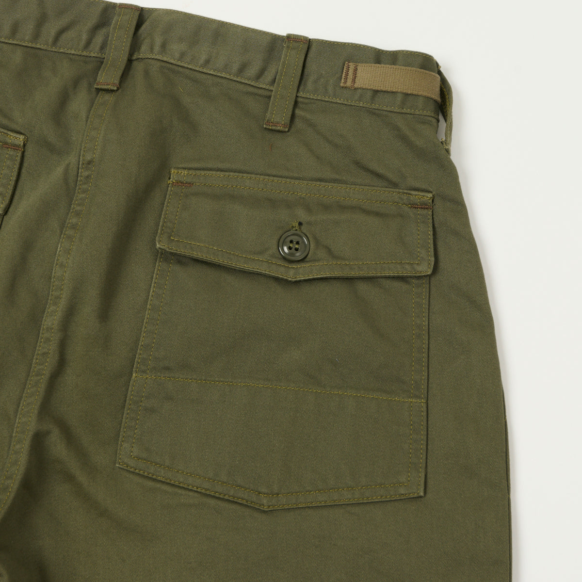 Freewheelers & Co Union Special Overalls 'Sidewinder' Military Short - Dark Olive
