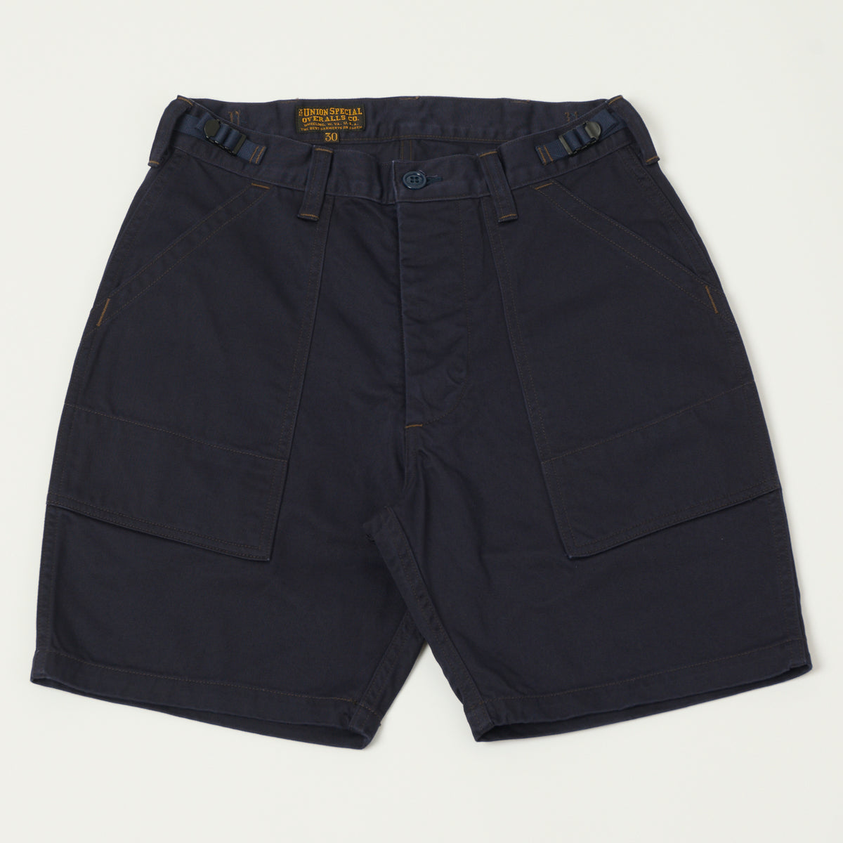 Freewheelers & Co Union Special Overalls 'Sidewinder' Military Short - Dark Red Navy