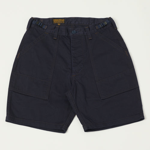 Freewheelers & Co Union Special Overalls 'Sidewinder' Military Short - Dark Red Navy