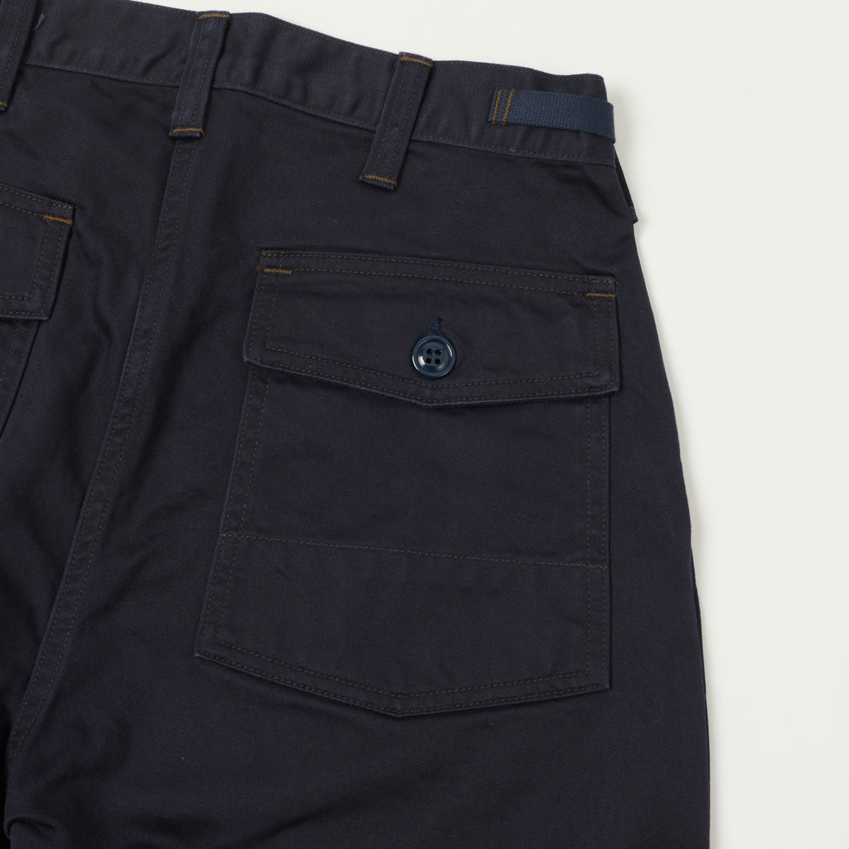 Freewheelers & Co Union Special Overalls 'Sidewinder' Military Short - Dark Red Navy