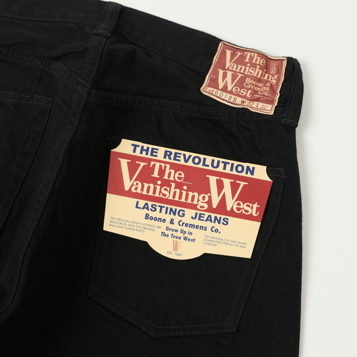 Freewheelers & Co The Vanishing West 601RB Regular Straight Jean - Black One Wash