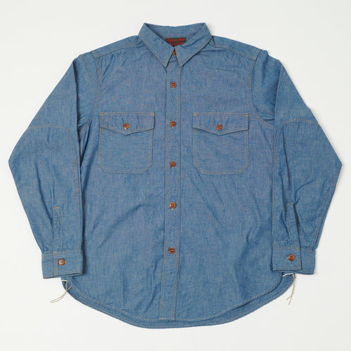 Freewheelers & Co Great Lakes 'Skid Row' Chambray Shirt - Indigo