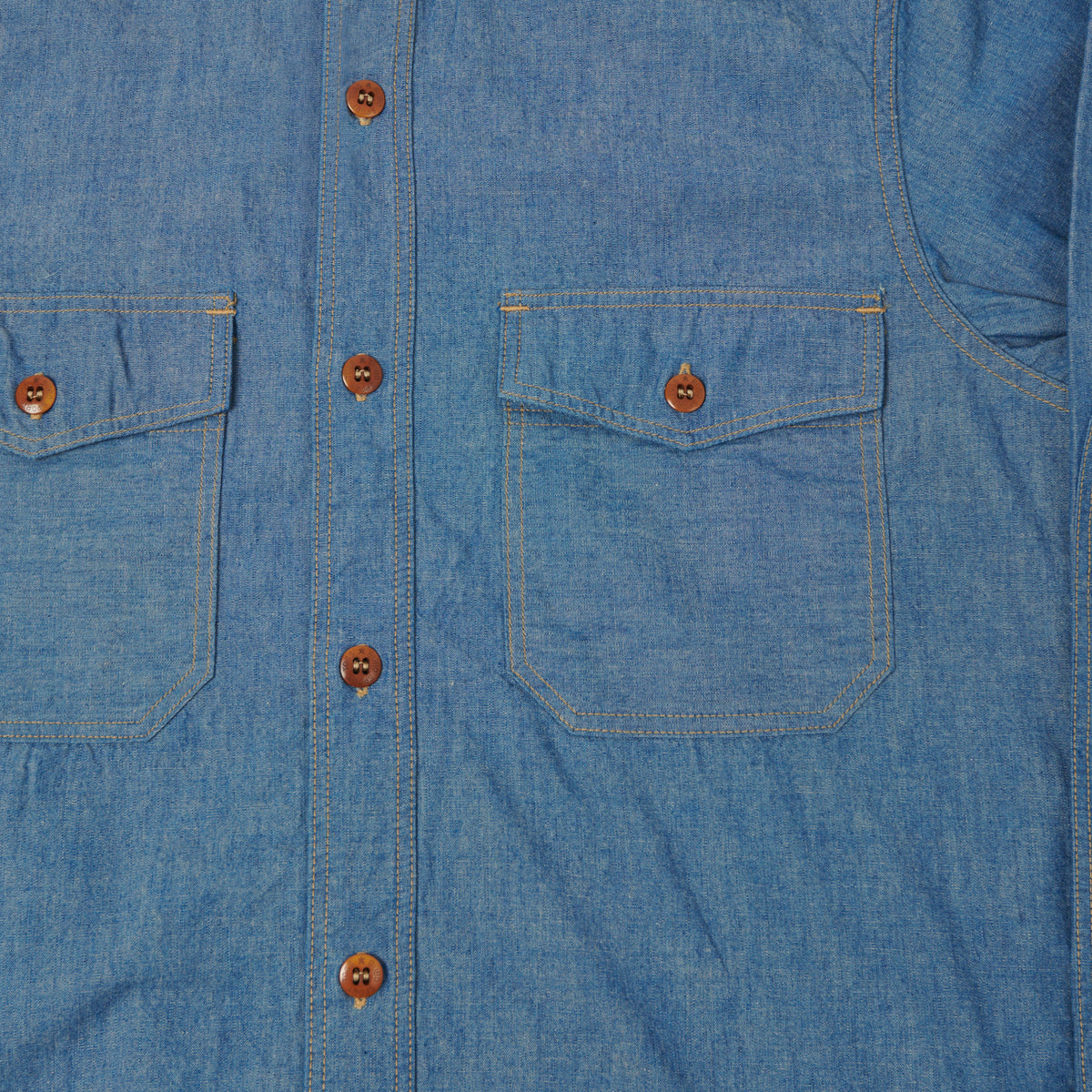 Freewheelers & Co Great Lakes 'Skid Row' Chambray Shirt - Indigo