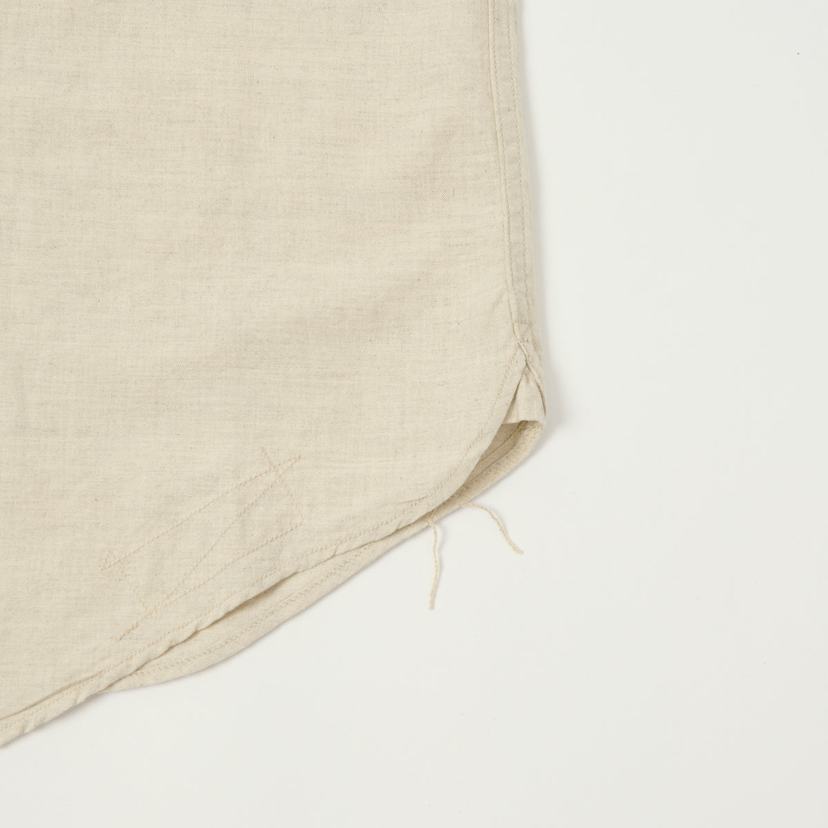 Freewheelers & Co Union Special Overalls 'Big Bertha' S/S Chambray Work Shirt - White