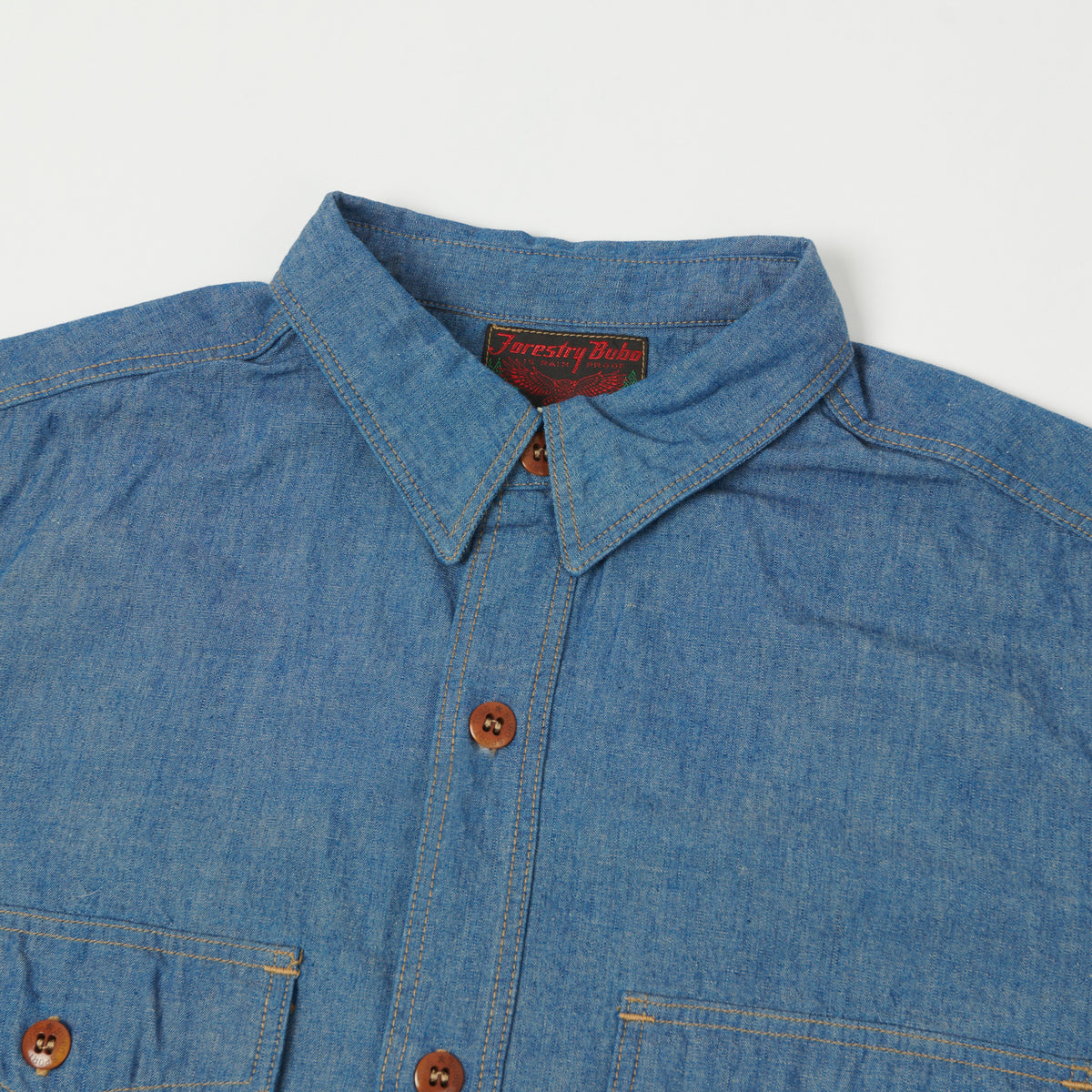 Freewheelers & Co Great Lakes 'Skid Row' Chambray Shirt - Indigo