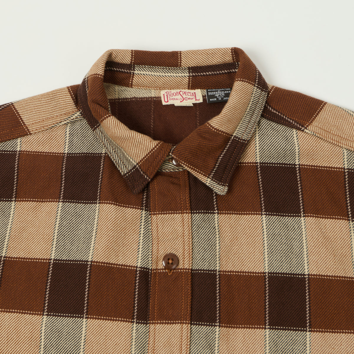 Freewheelers & Co Union Special Overalls 'Birner' Mechanic Shirt - Brown