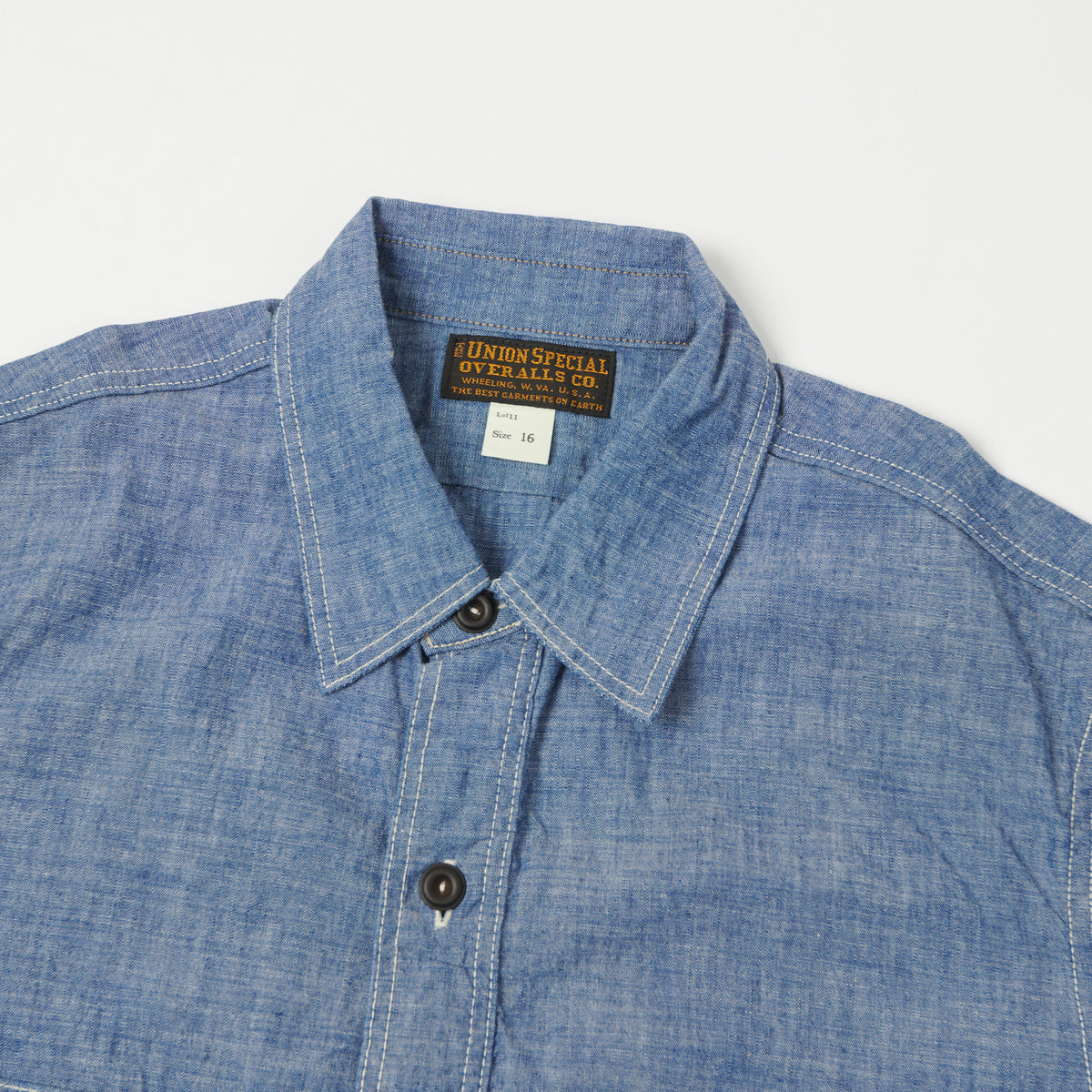 Freewheelers & Co Union Special Overalls 'Head Man' Cut Sleeve Shirt - Vintage Indigo