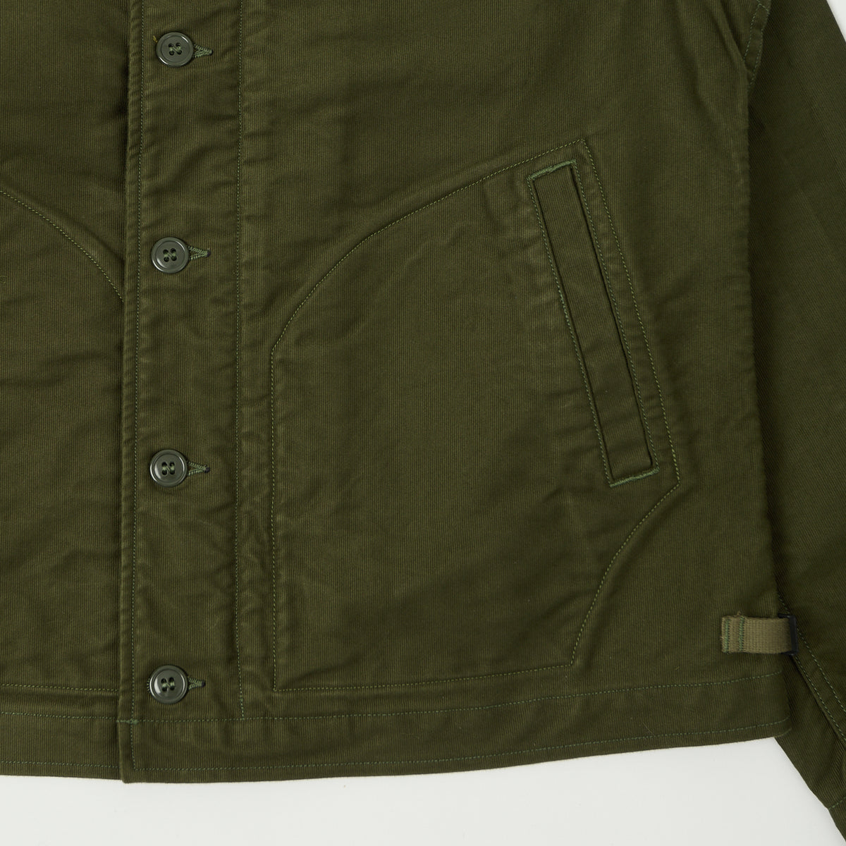 Freewheelers & Co Deck Worker Jacket - Dark Khaki Green